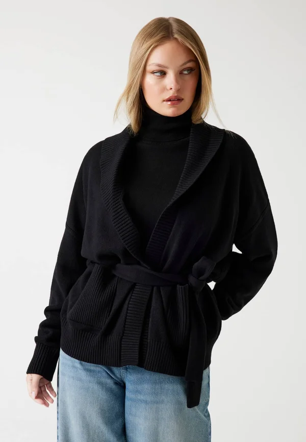 OFFENER - Strickjacke - schwarz
