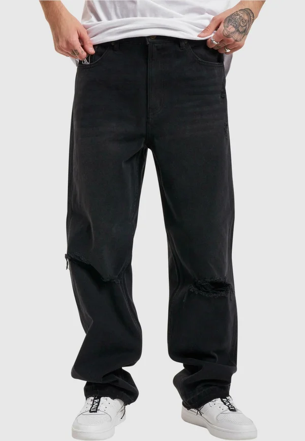OG DISTRESSED GY FIVE POCKET DENIM - Jeans Relaxed Fit - bleached black