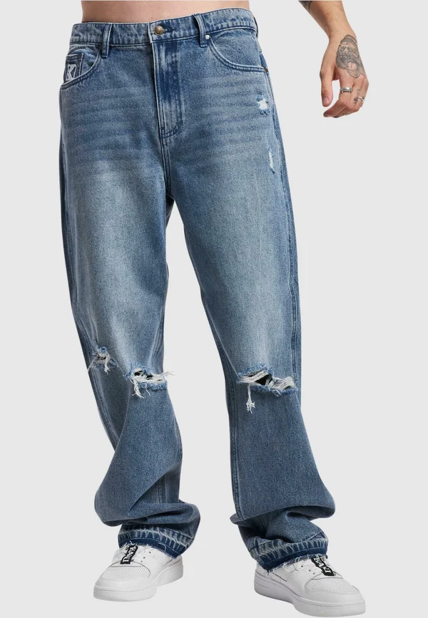 OG DISTRESSED GY FIVE POCKET DENIM - Jeans Relaxed Fit - vintage indigo