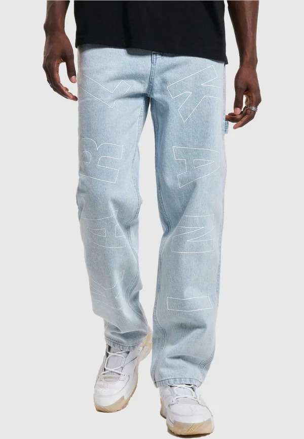 OG GY WOREAR LOGO PRINT DENIM - Jeans Straight Leg - bleached blue