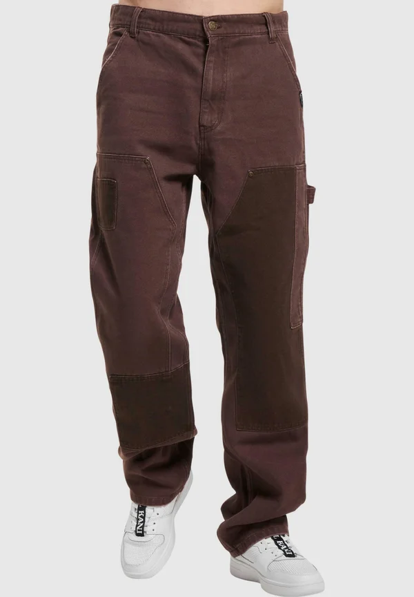 OG WASHED PATCHWORK CARPENTER - Jeans Relaxed Fit - brown taupe