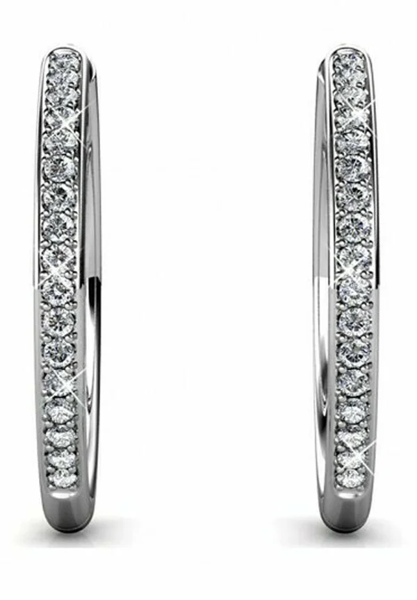 Ohrringe - couleur argentée cristal