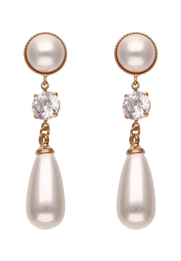 Ohrringe - gold white