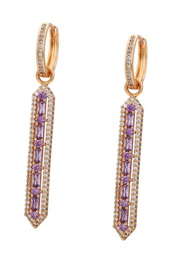 Ohrringe - rose gold-coloured  violet