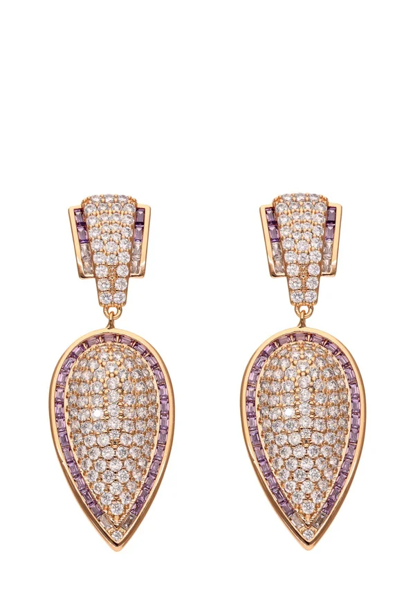 Ohrringe - rose gold-coloured/violet