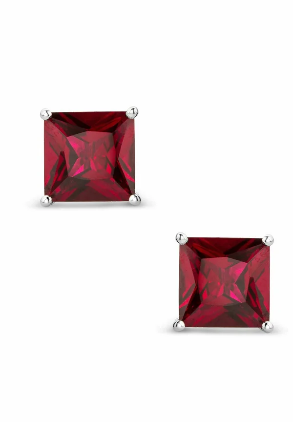 Ohrringe - silver-coloured red