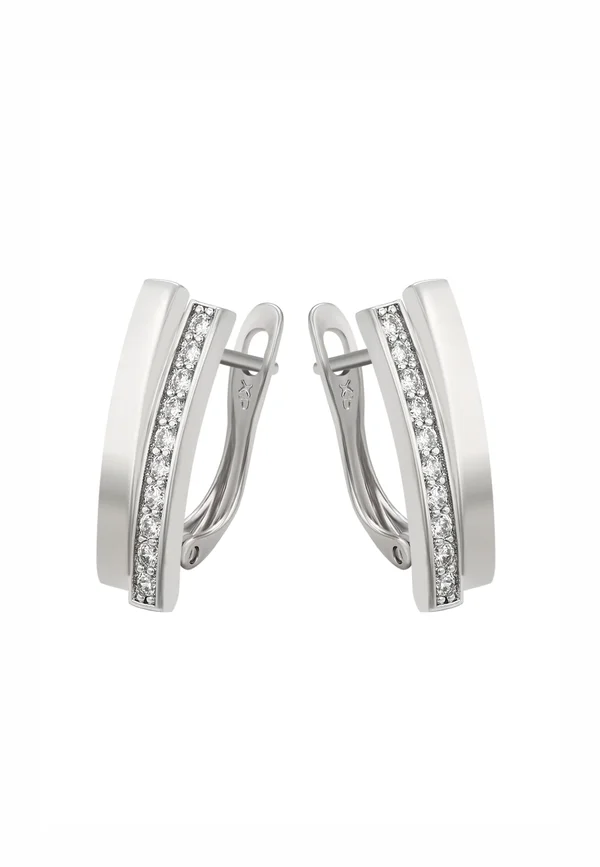 Ohrringe - silver-coloured white