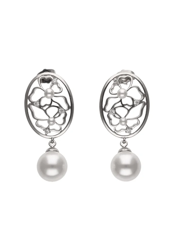 Ohrringe - silver-coloured  white