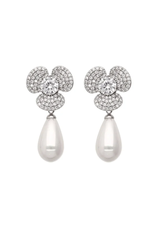 Ohrringe - silver-coloured white