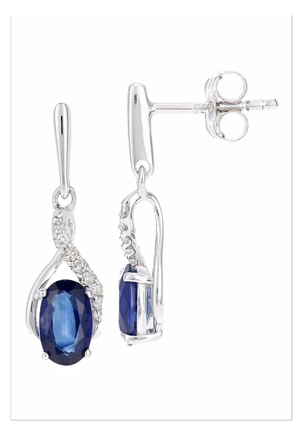 Ohrringe - white gold - coloured