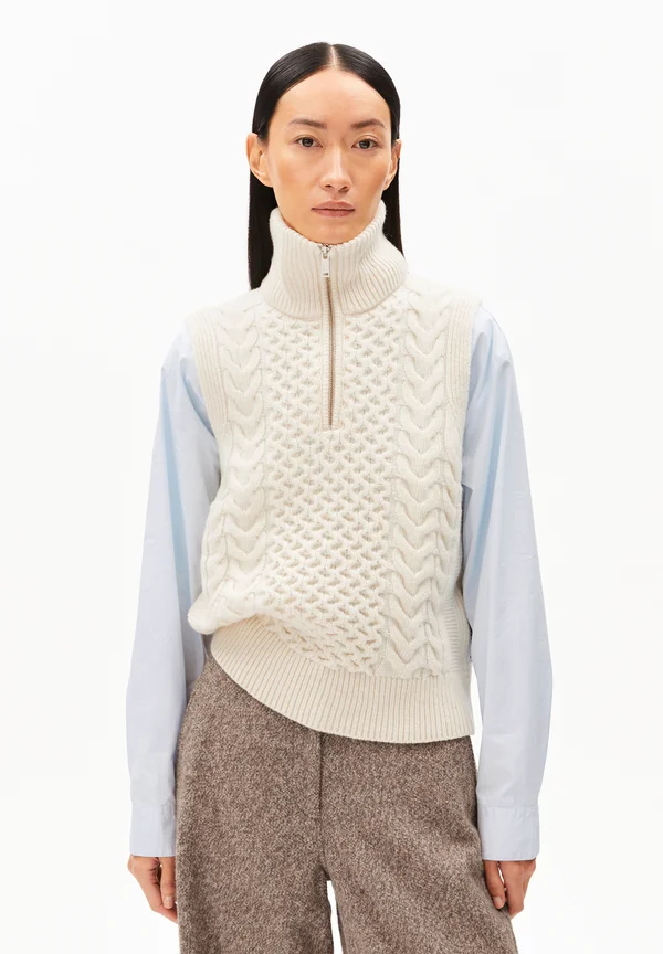 OLAIAAS CABLE - Strickpullover - oatmilk