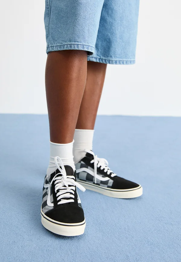 OLD SKOOL UNISEX - Sneaker low - mono checkerboard black