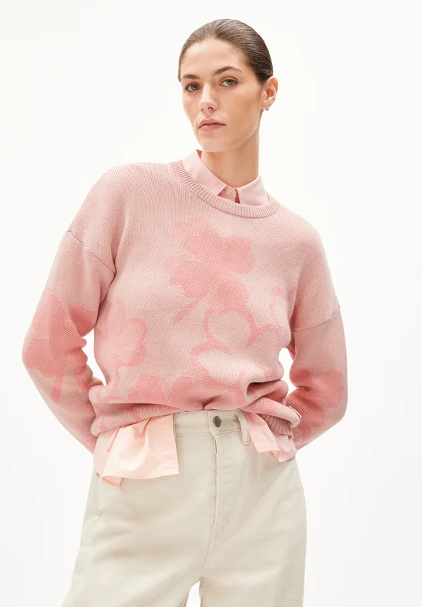OLESSYAA CLOVER - Strickpullover - deep rosalilly rosalilly