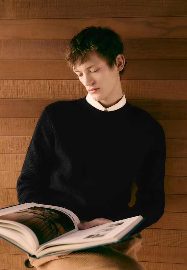 OLIVER STRUCTURED - Strickpullover - black