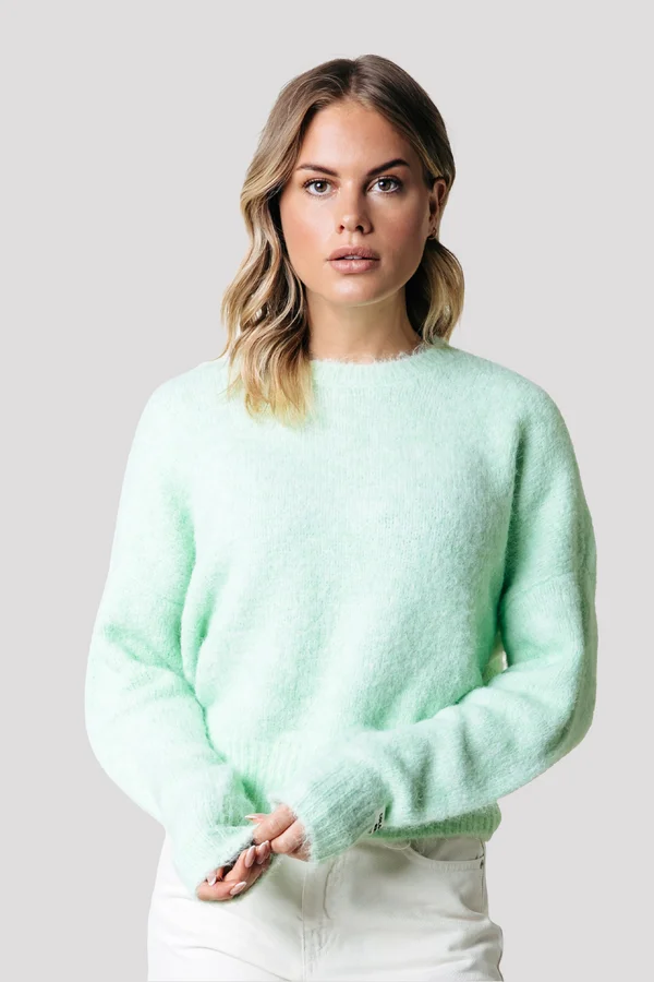 OLIVIA CREW NECK - Strickpullover - bright mint
