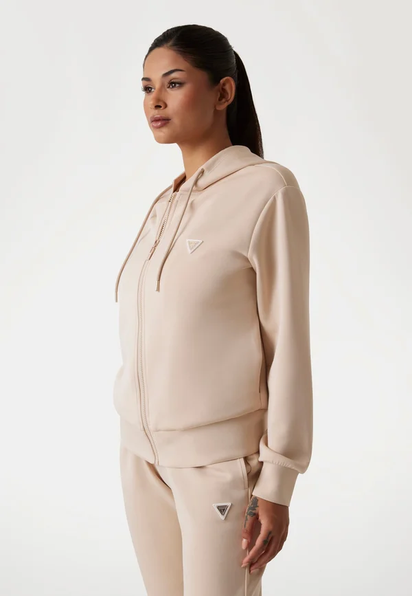 OLYMPE FULL ZIP HOODIE - Sweatjacke - beige