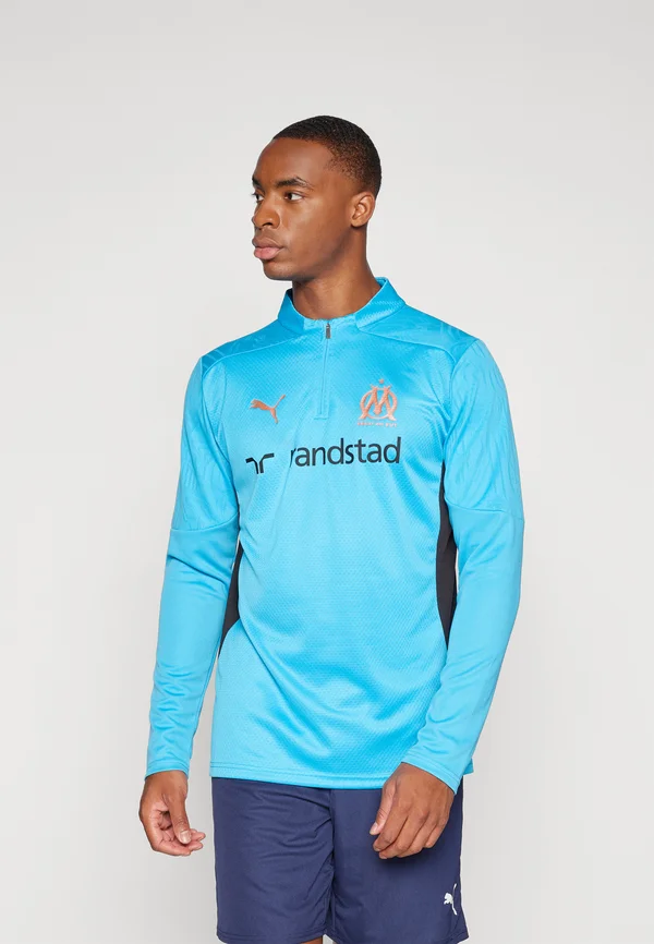 OM TRAINING 1/4 ZIP TOP - Vereinsmannschaften - bleu azur/copper