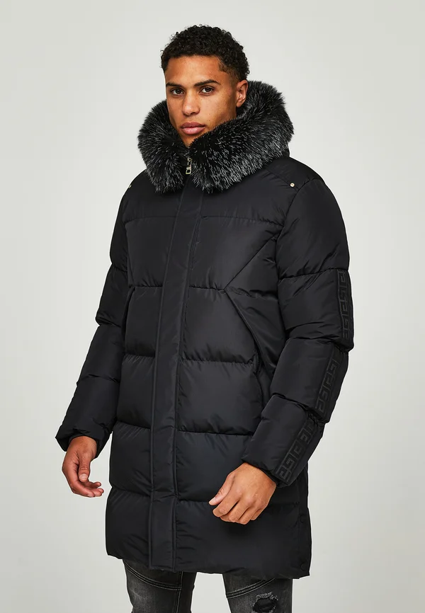 OMARI 3.0 LONGLINE PUFFER JACKET - Wintermantel - jet black