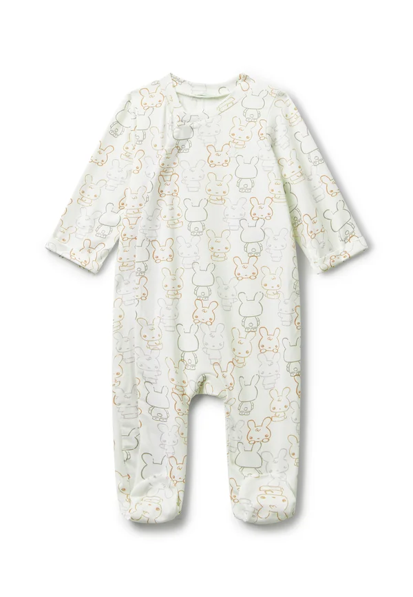 ONESIE WITH BUNNY PRINT - Strampler - white