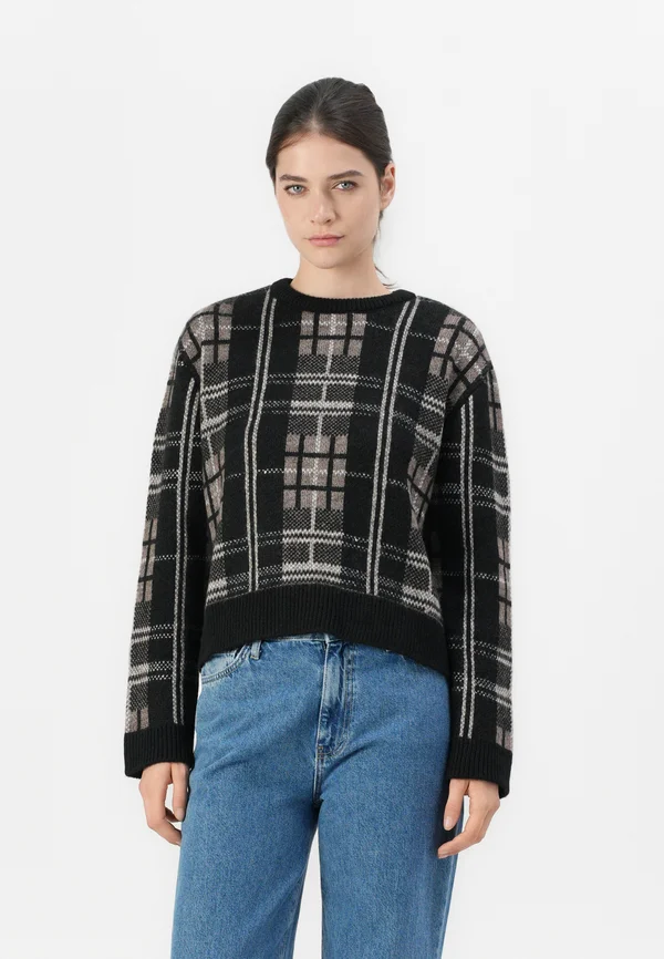 ONLADA O NECK - Strickpullover - coffee quartz