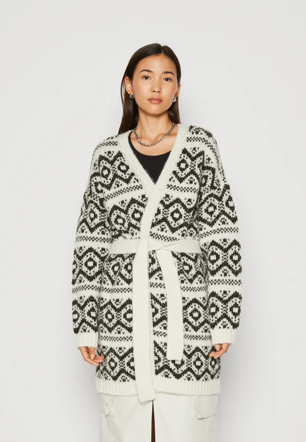 ONLCARIN LIFE BELT  - Strickjacke - birch/rosin