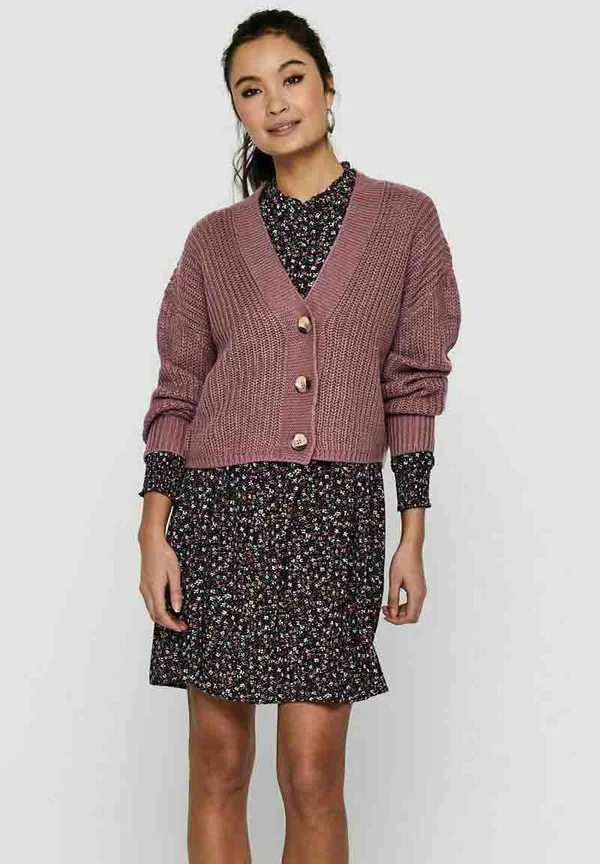 ONLCAROL NICE NOOS - Strickjacke - nostalgia rose