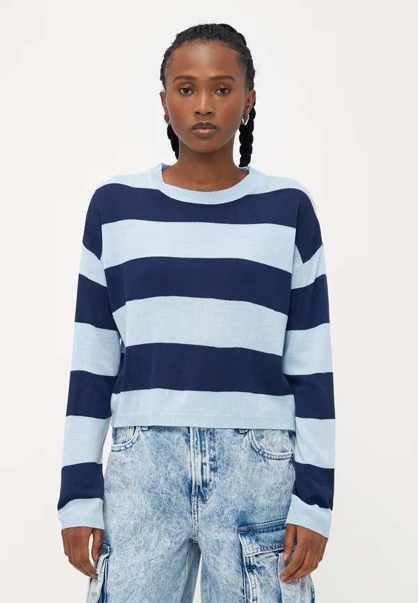 ONLDERRY STRIPE O NECK  - Strickpullover - blue stripes/naval academy