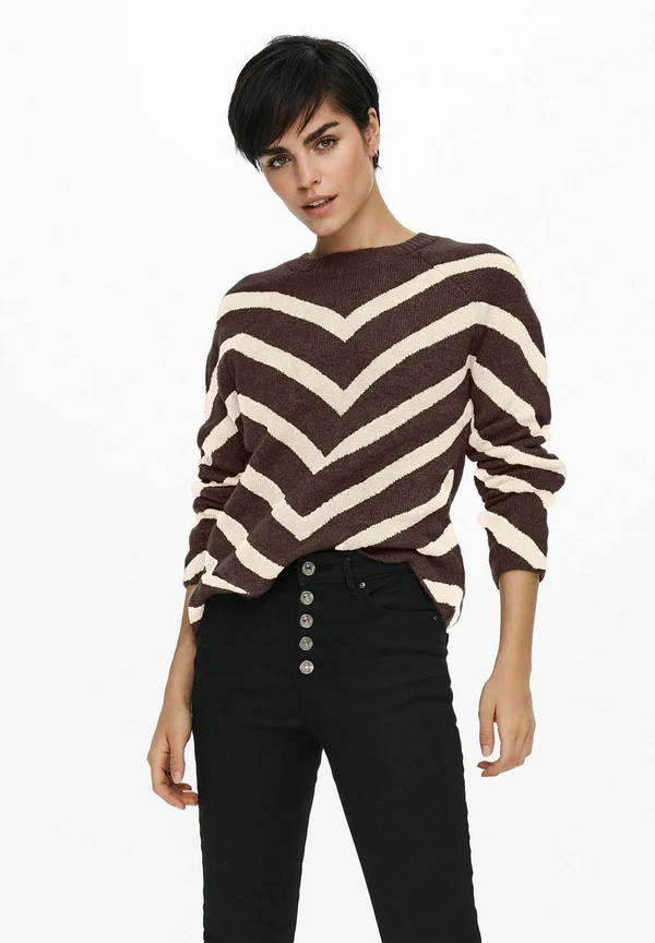 ONLELIZA - Strickpullover - seal brown