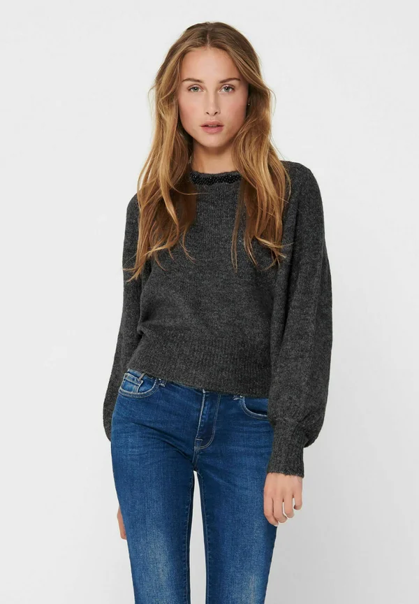 ONLELSA - Strickpullover - medium grey melange