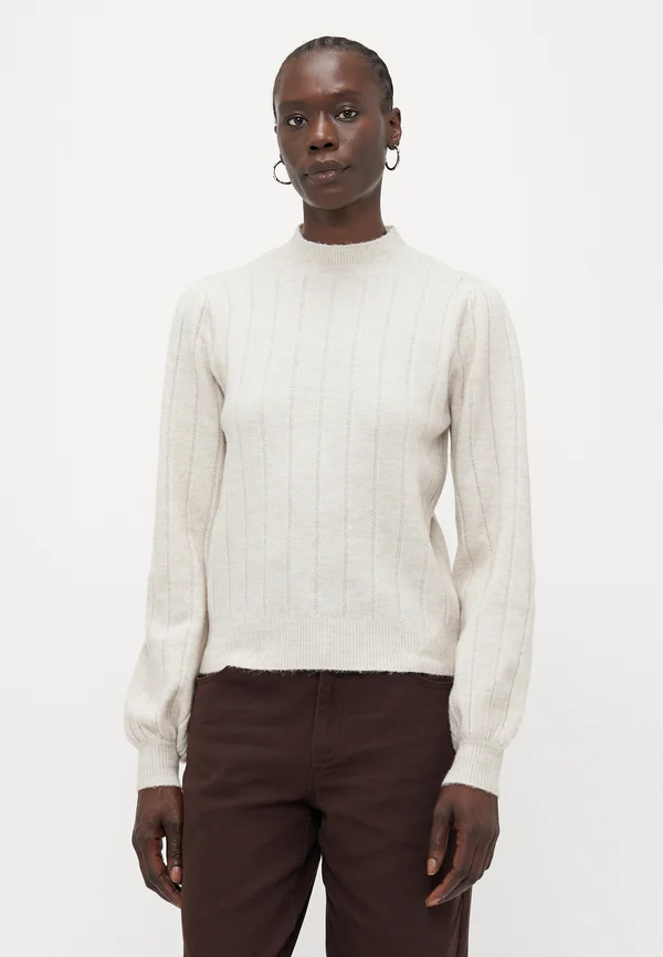 ONLFIRENZE HIGHNECK - Strickpullover - whitecap gray melange
