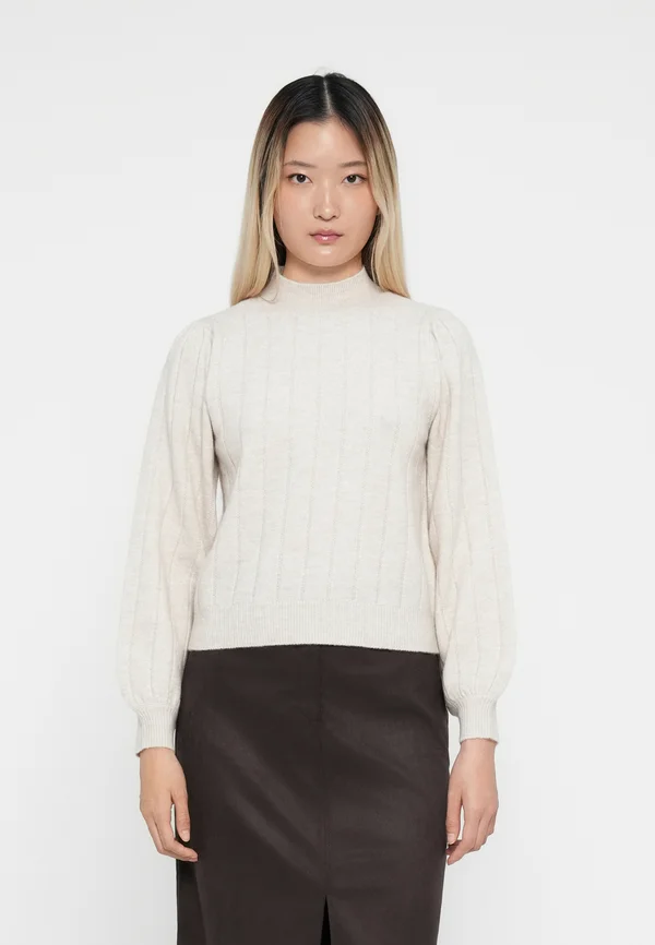 ONLFIRENZE HIGHNECK  - Strickpullover - whitecap gray