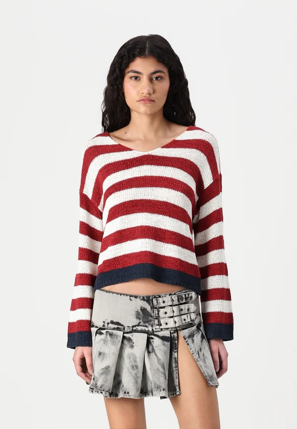 ONLGEENA - Strickpullover - karanda/cloud dancer/total eclipse