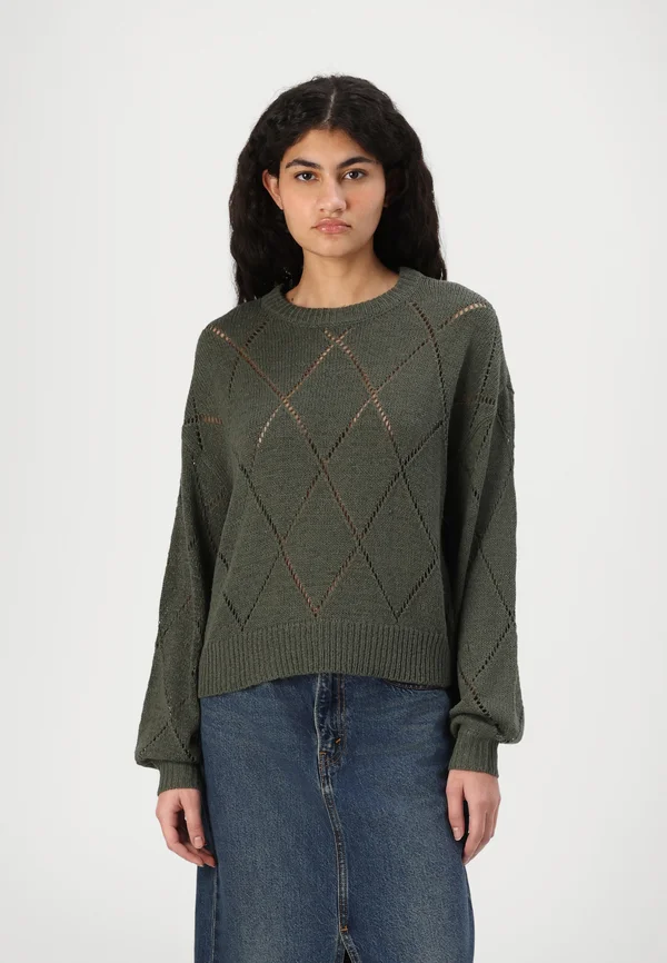 ONLGEENAS STRUCTURE O NECK - Strickpullover - kambaba