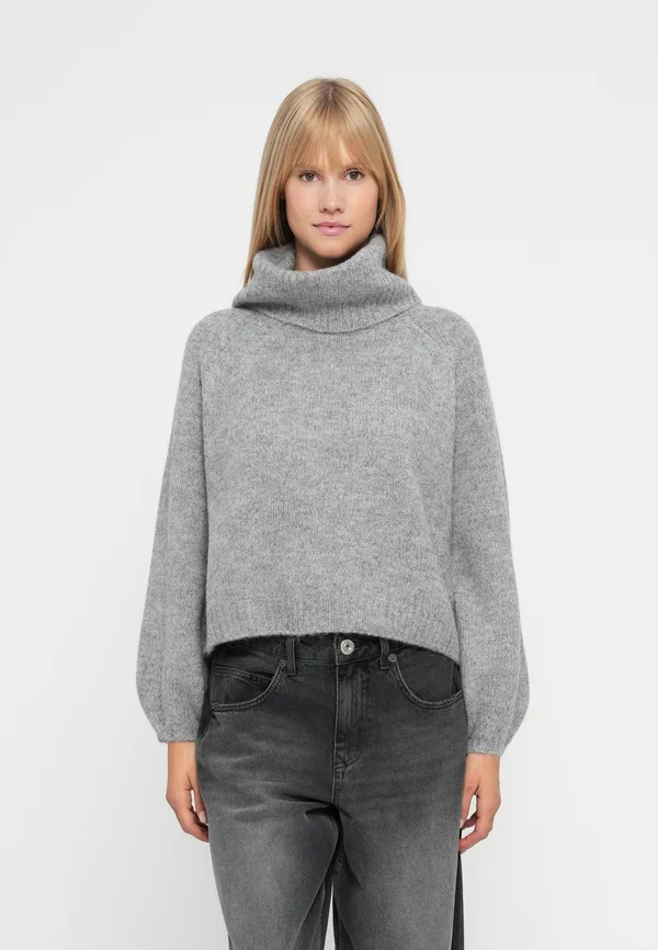 ONLGILA LIFE ROLLNECK - Strickpullover - medium grey