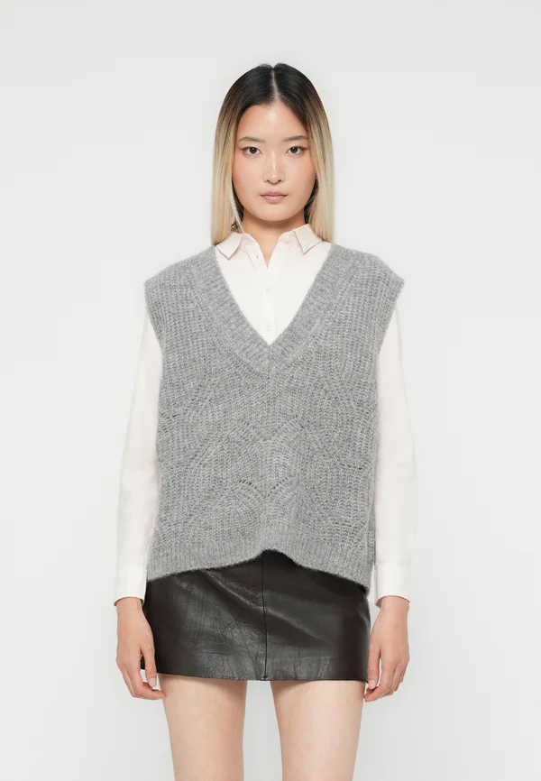 ONLGILA LIFE - Strickpullover - medium grey