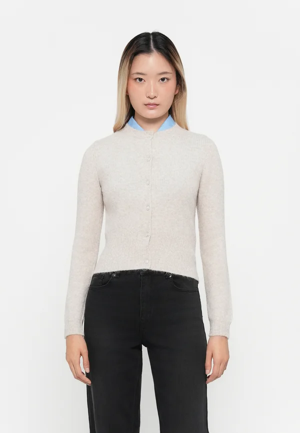 ONLHAVANNA BUTTON - Strickjacke - pumice stone