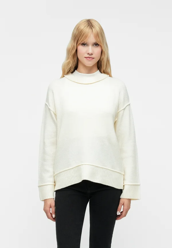 ONLHAZEL LIFE DETAIL O NECK - Strickpullover - whitecap gray melange