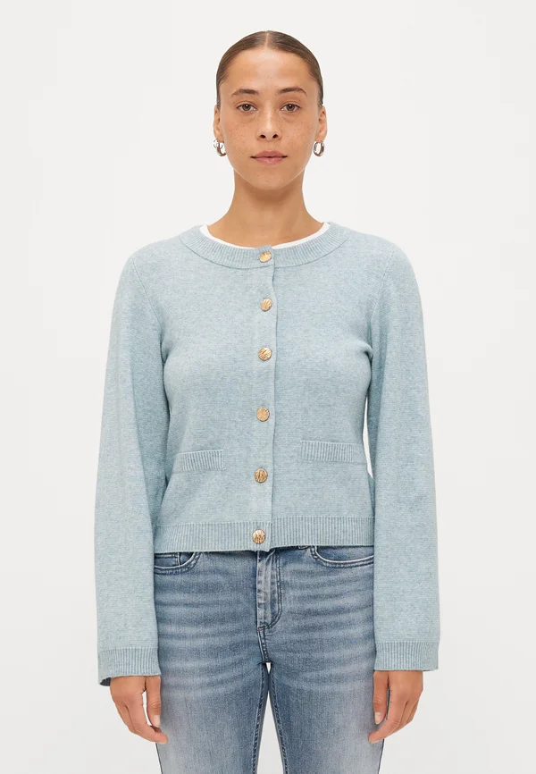 ONLIBI ELLA BUTTON CARDIGAN - Strickjacke - arona/gold-coloured