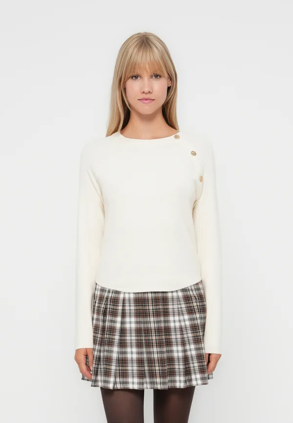 ONLIBI ELLA BUTTON O NECK - Strickpullover - whitecap gray
