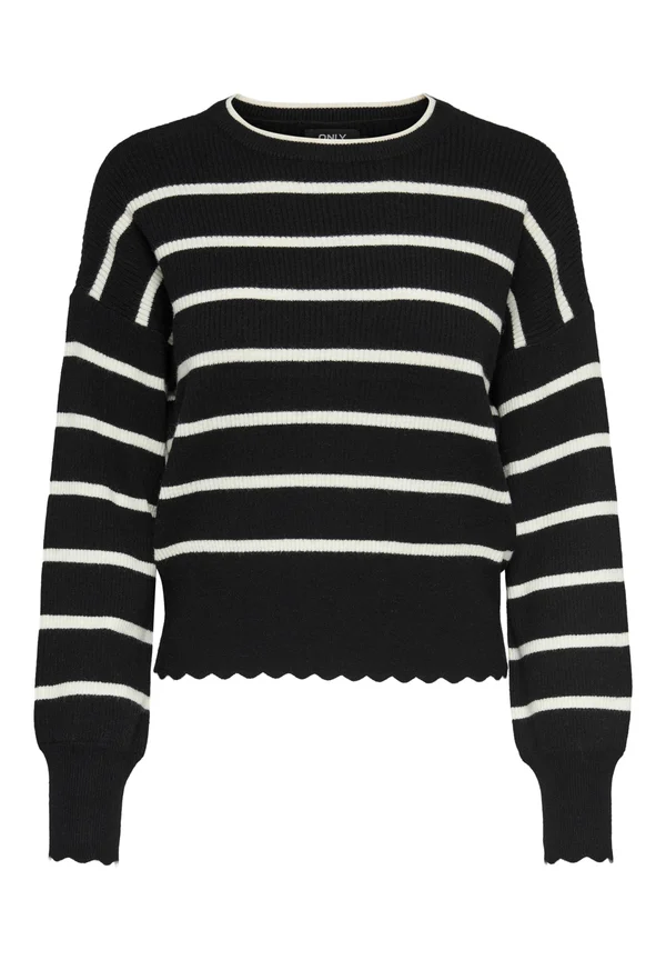ONLIBI O-NECK - Strickpullover - black