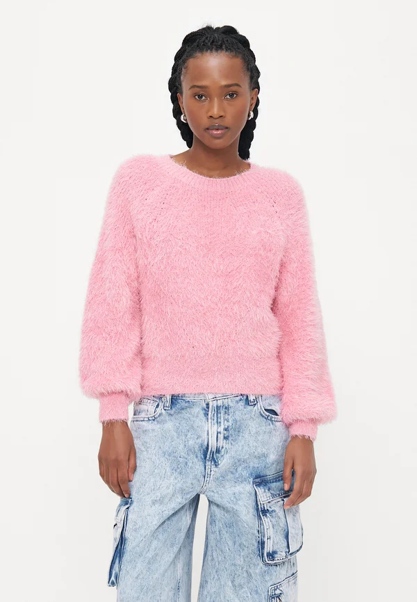 ONLLULU O NECK - Strickpullover - sea pink