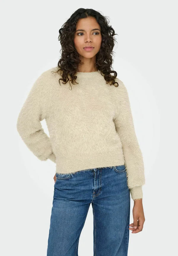 ONLLULU SHORT O-NECK CC - Strickpullover - cloud dancer