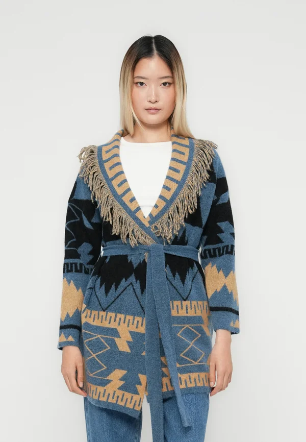 ONLMICHIGAN - Strickjacke - ombre blue/birch/black/toasted coconut