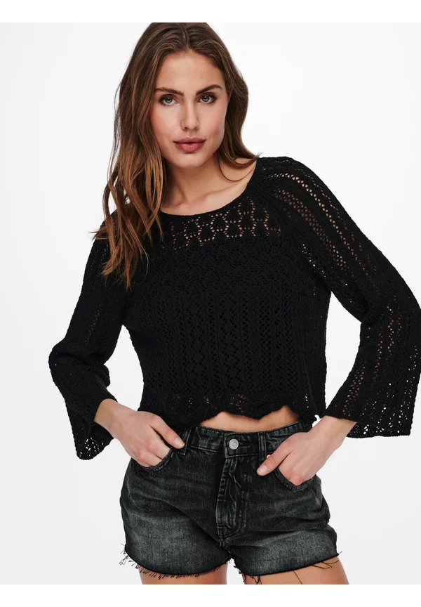 ONLNOLA LIFE 3/4 PULLOVER NOOS - Strickpullover - black