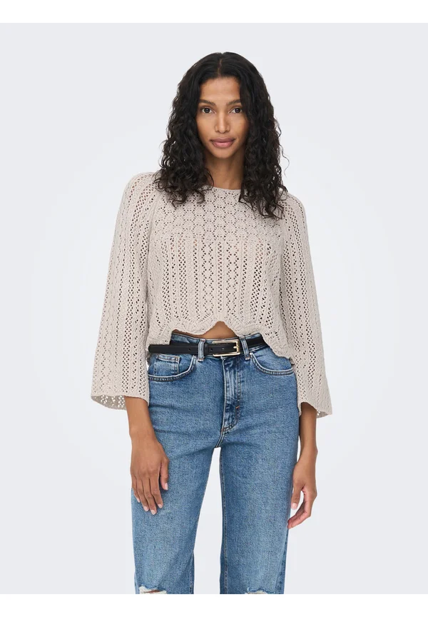 ONLNOLA LIFE 3/4 PULLOVER NOOS - Strickpullover - feather gray