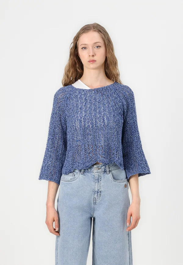 ONLNOLA LIFE 3/4 PULLOVER NOOS - Strickpullover - light blue