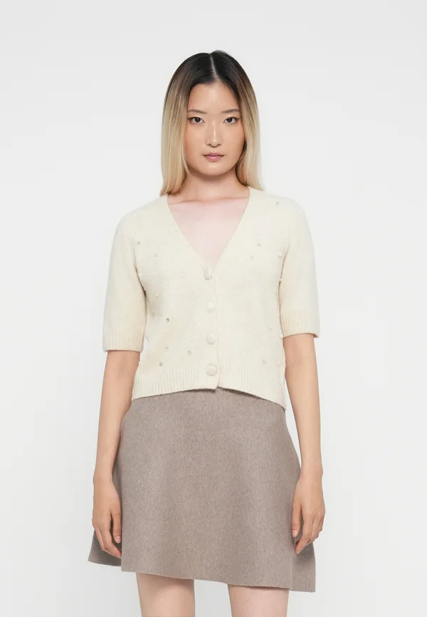 ONLRENE BLING CARDIGAN - Strickjacke - beige