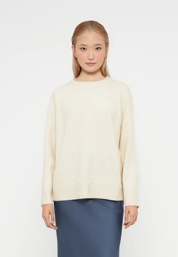ONLRENE LIFE BUTTON O NECK - Strickpullover - birch