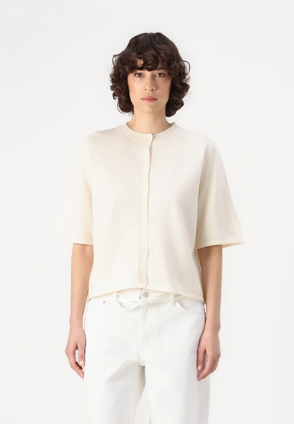 ONLTILDA O NECK CARDIGAN - Strickjacke - marshmallow