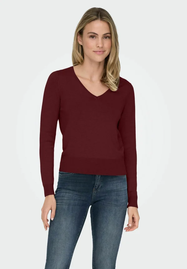 ONLVENICE LIFE VNECK - Strickpullover - cabernet